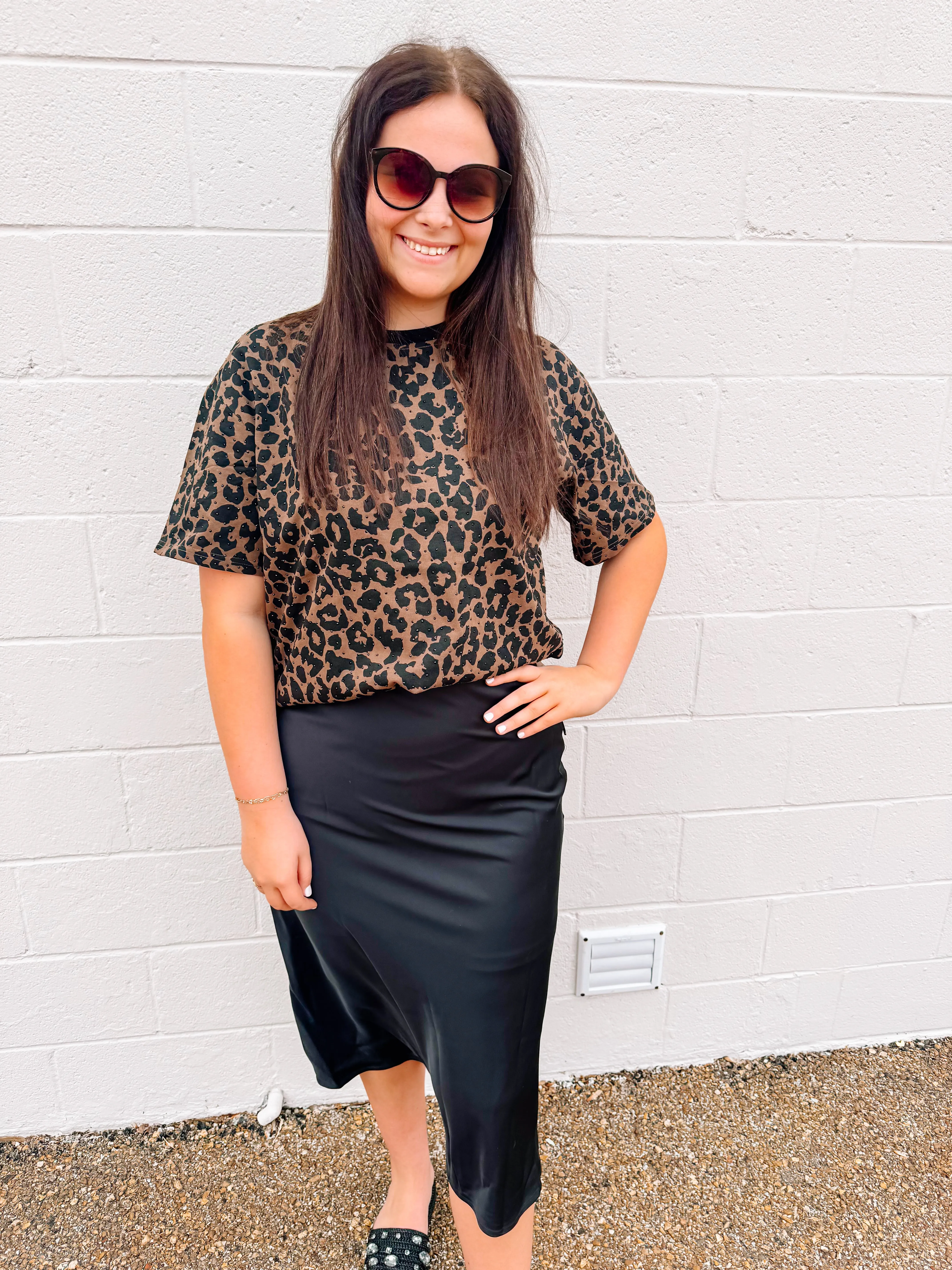 Black Satin Skirt