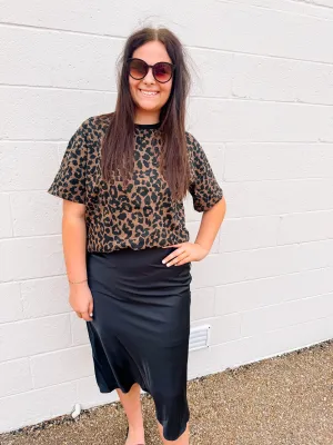 Black Satin Skirt