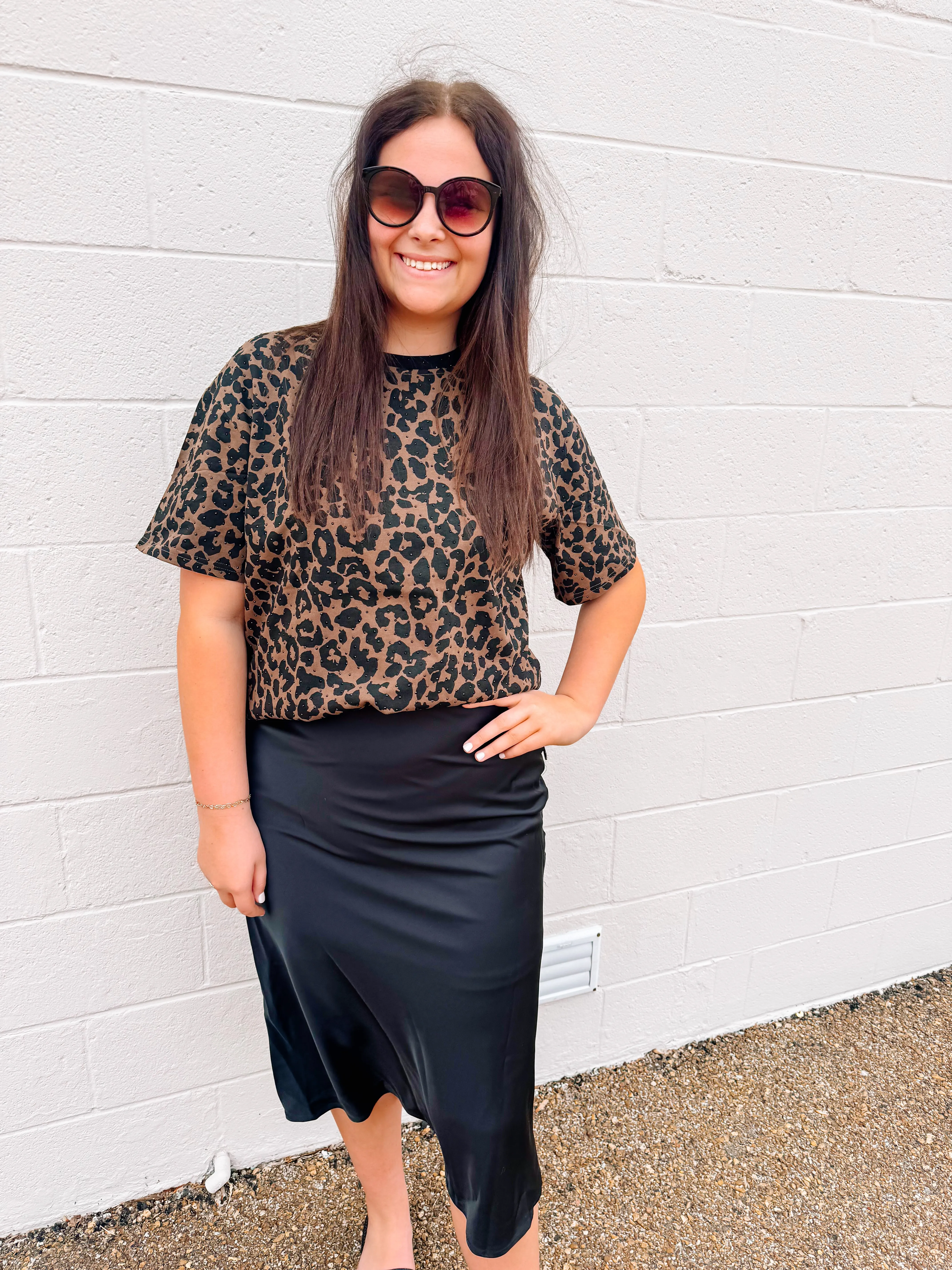 Black Satin Skirt