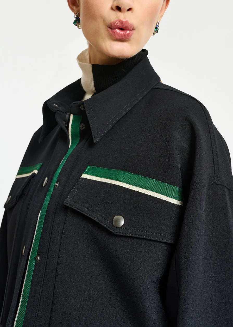 Black utility-inspired jacket
