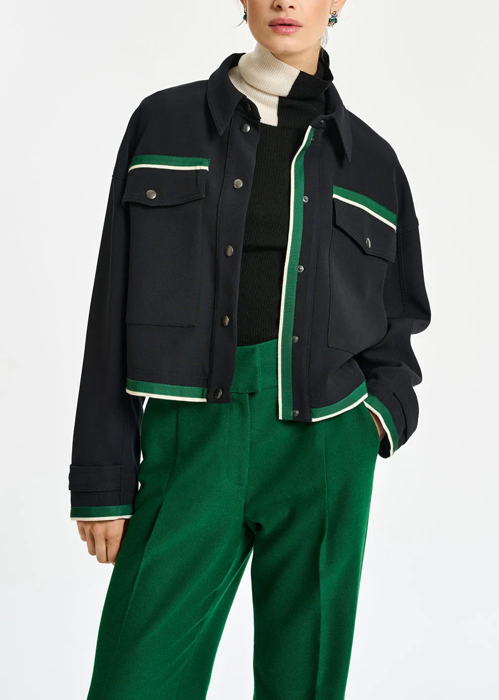Black utility-inspired jacket