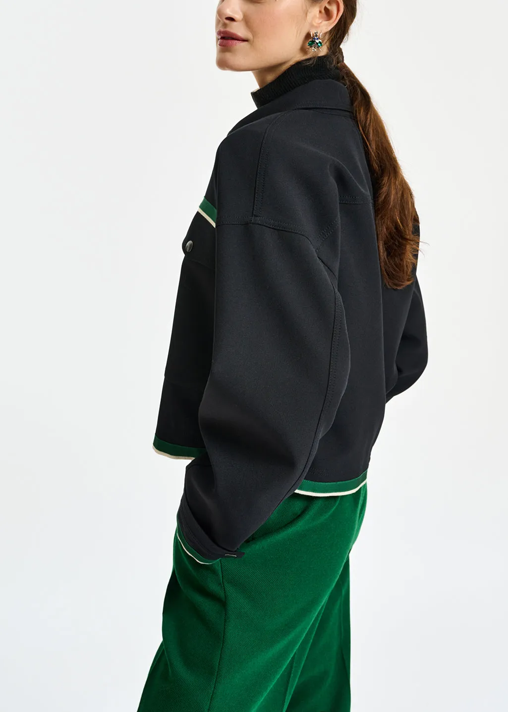 Black utility-inspired jacket