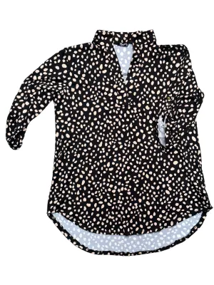 Black/Khaki Animal Print Top
