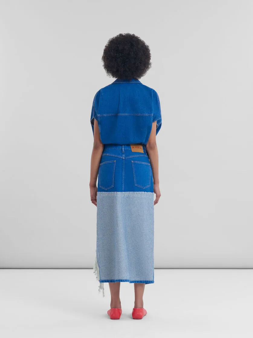 Bleached Organic Denim Skirt