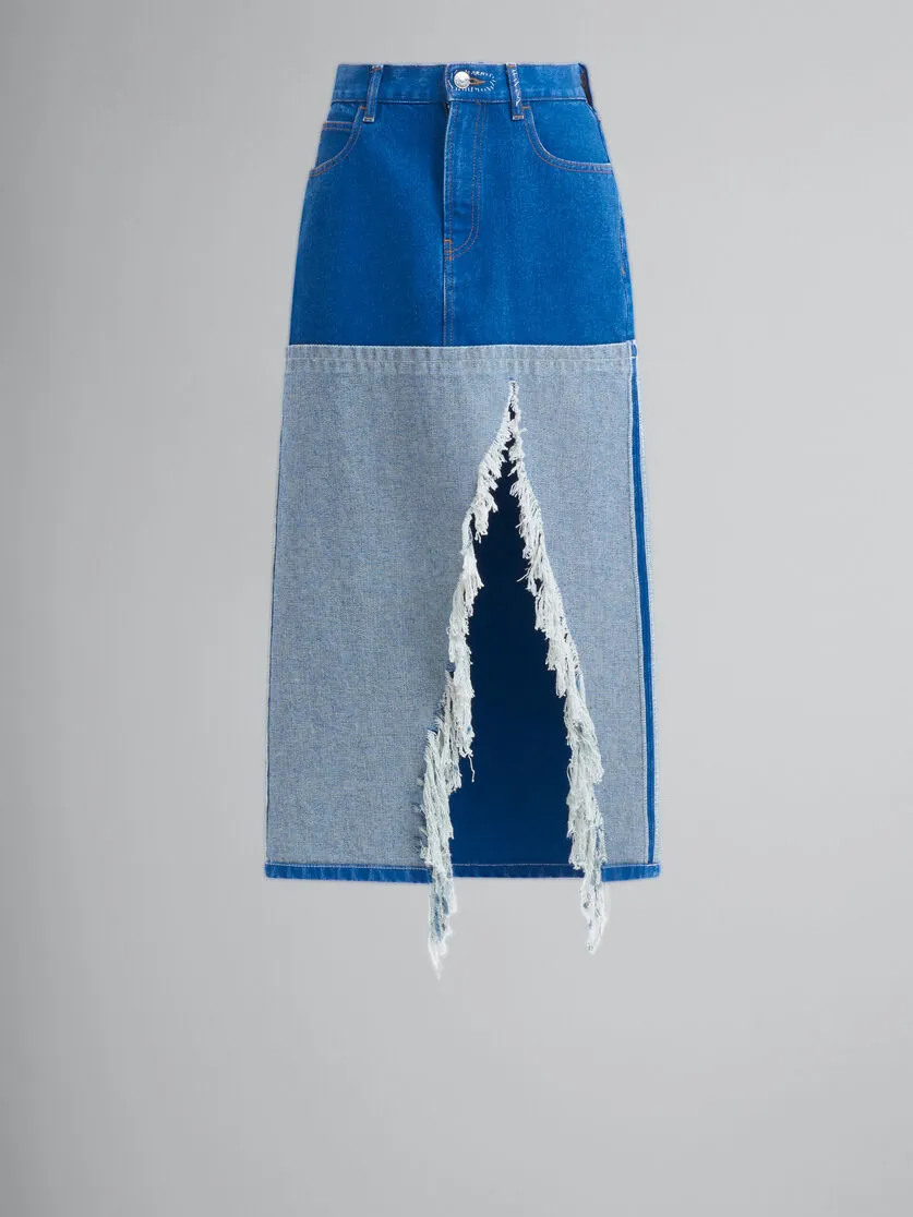 Bleached Organic Denim Skirt