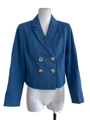 Blue Cropped Jacket