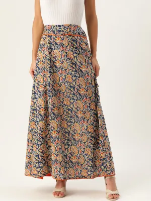 BLUE KALAMKARI SKIRT