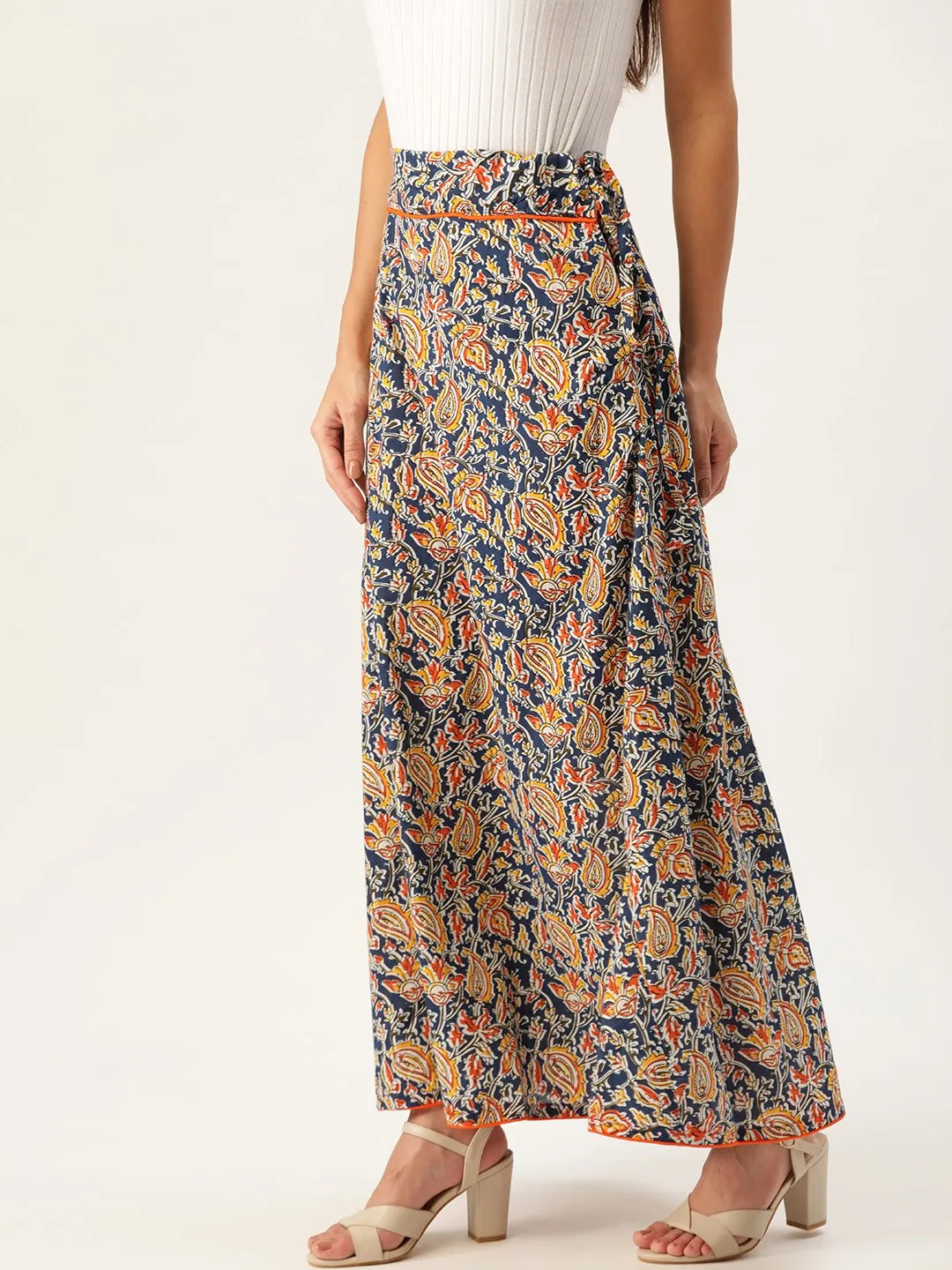 BLUE KALAMKARI SKIRT