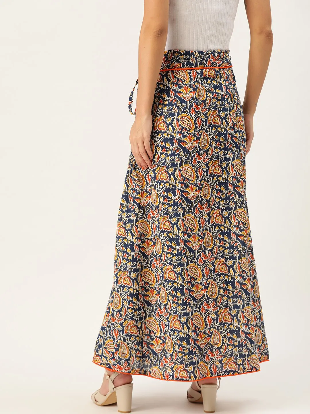 BLUE KALAMKARI SKIRT