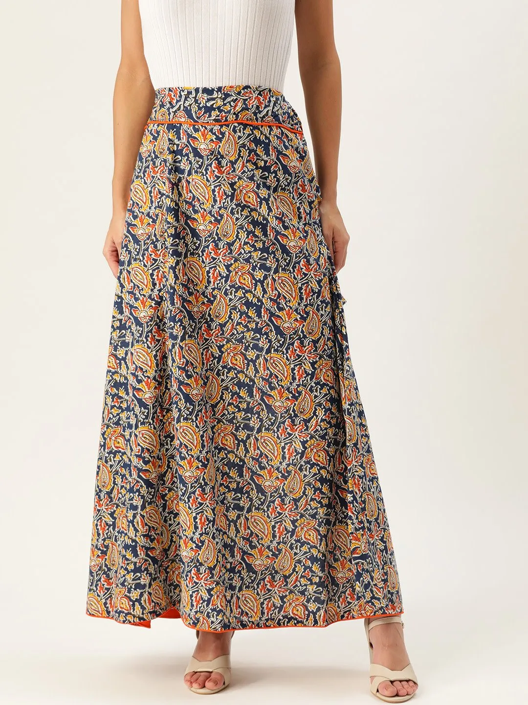 BLUE KALAMKARI SKIRT