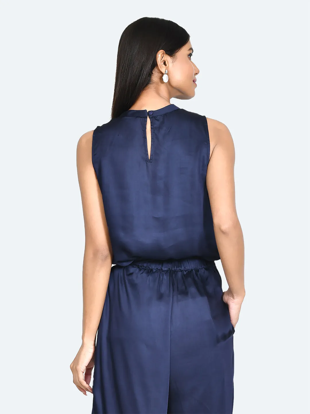 Blue Solid Top
