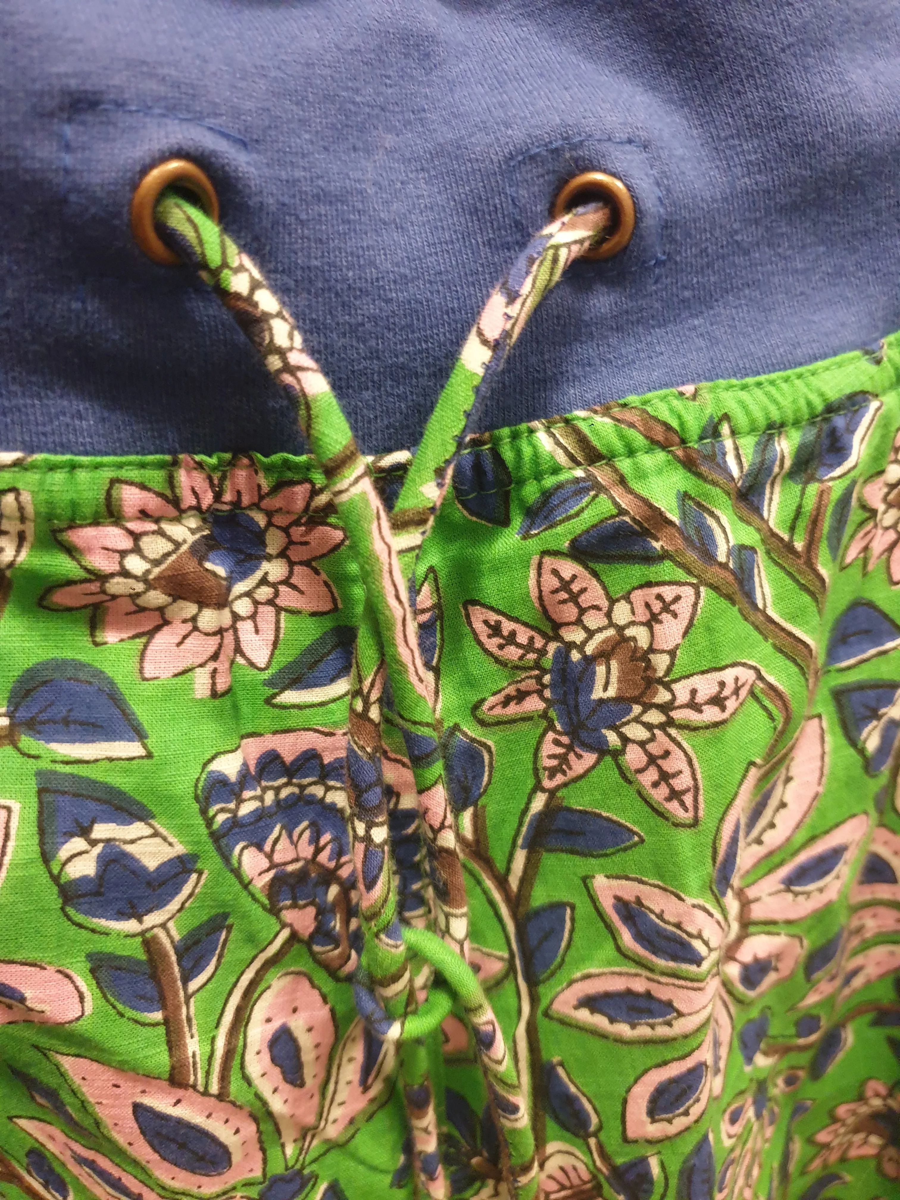 Boom Shankar green print cotton cropped pants size 16