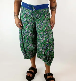 Boom Shankar green print cotton cropped pants size 16
