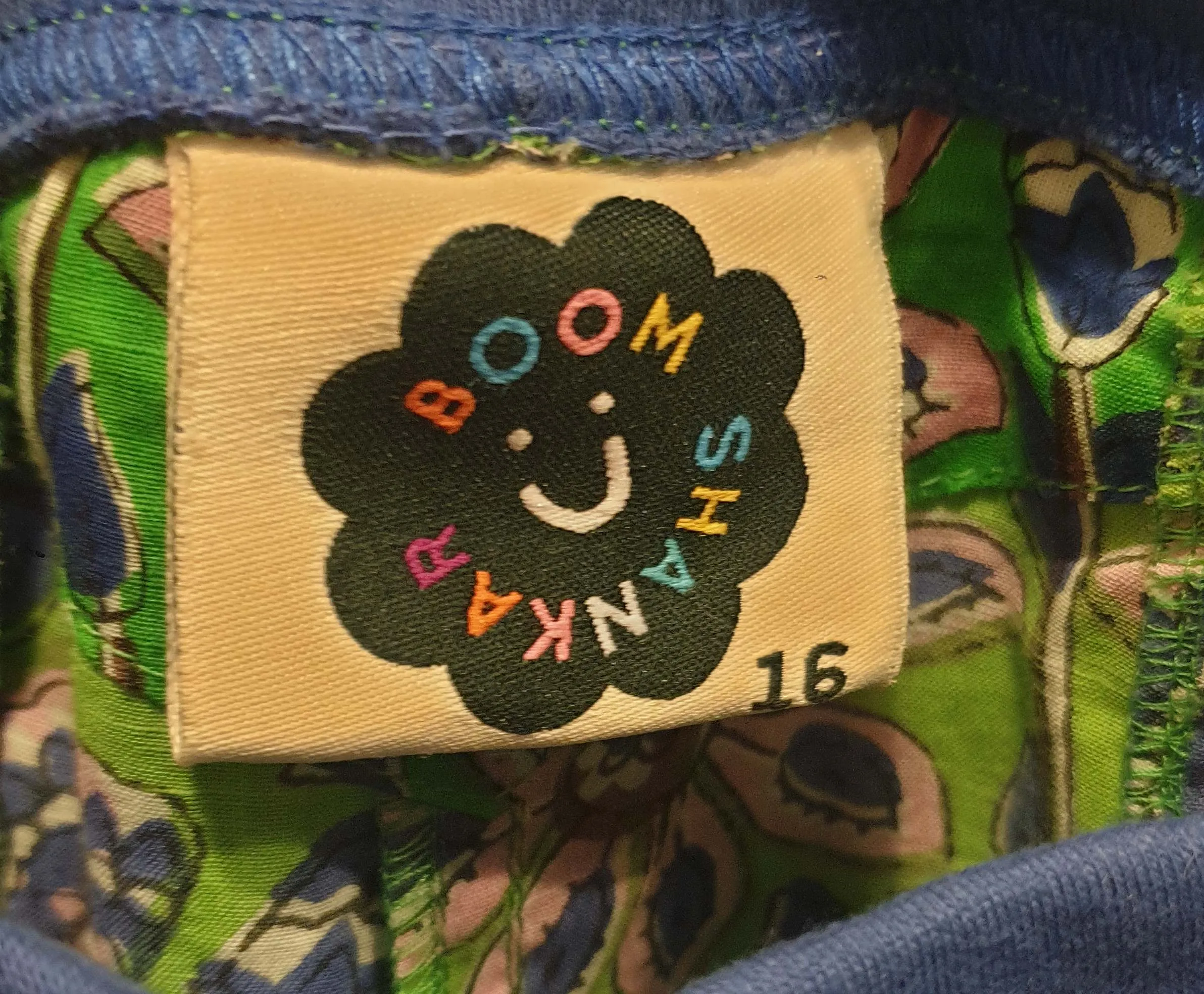 Boom Shankar green print cotton cropped pants size 16