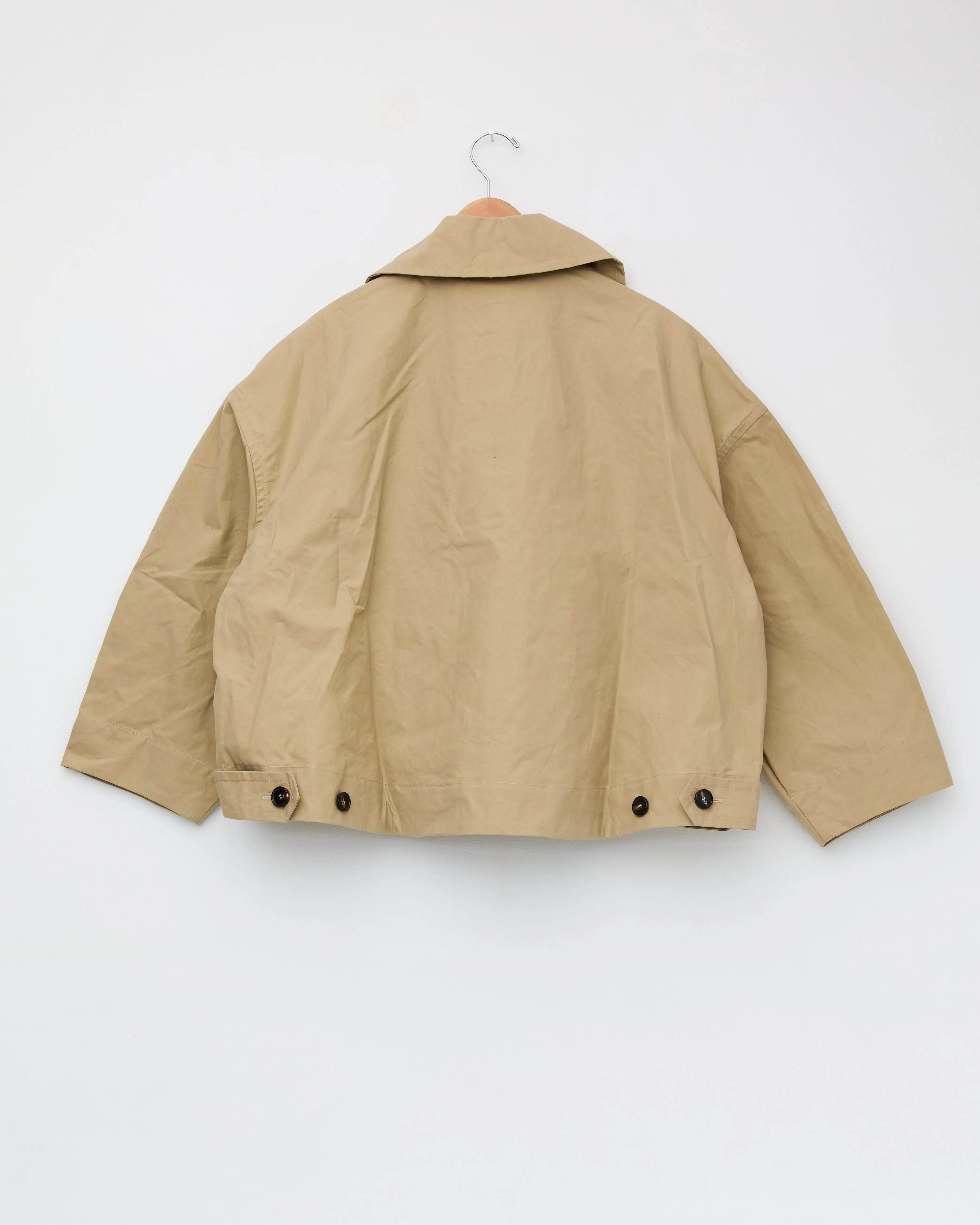 British Dry Oilskin Wesley Jacket, Beige