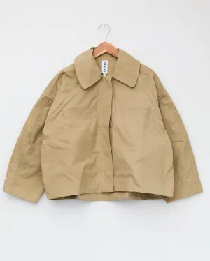 British Dry Oilskin Wesley Jacket, Beige