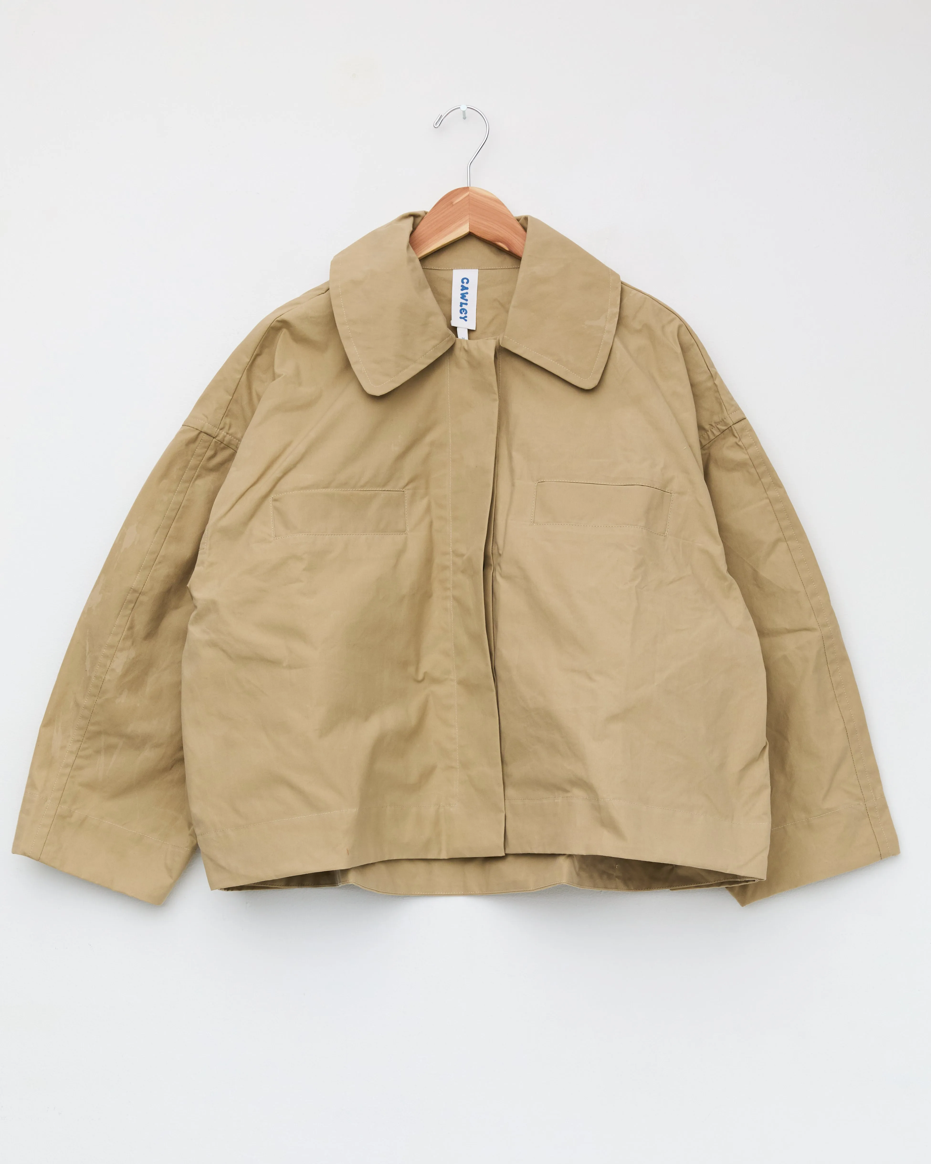 British Dry Oilskin Wesley Jacket, Beige