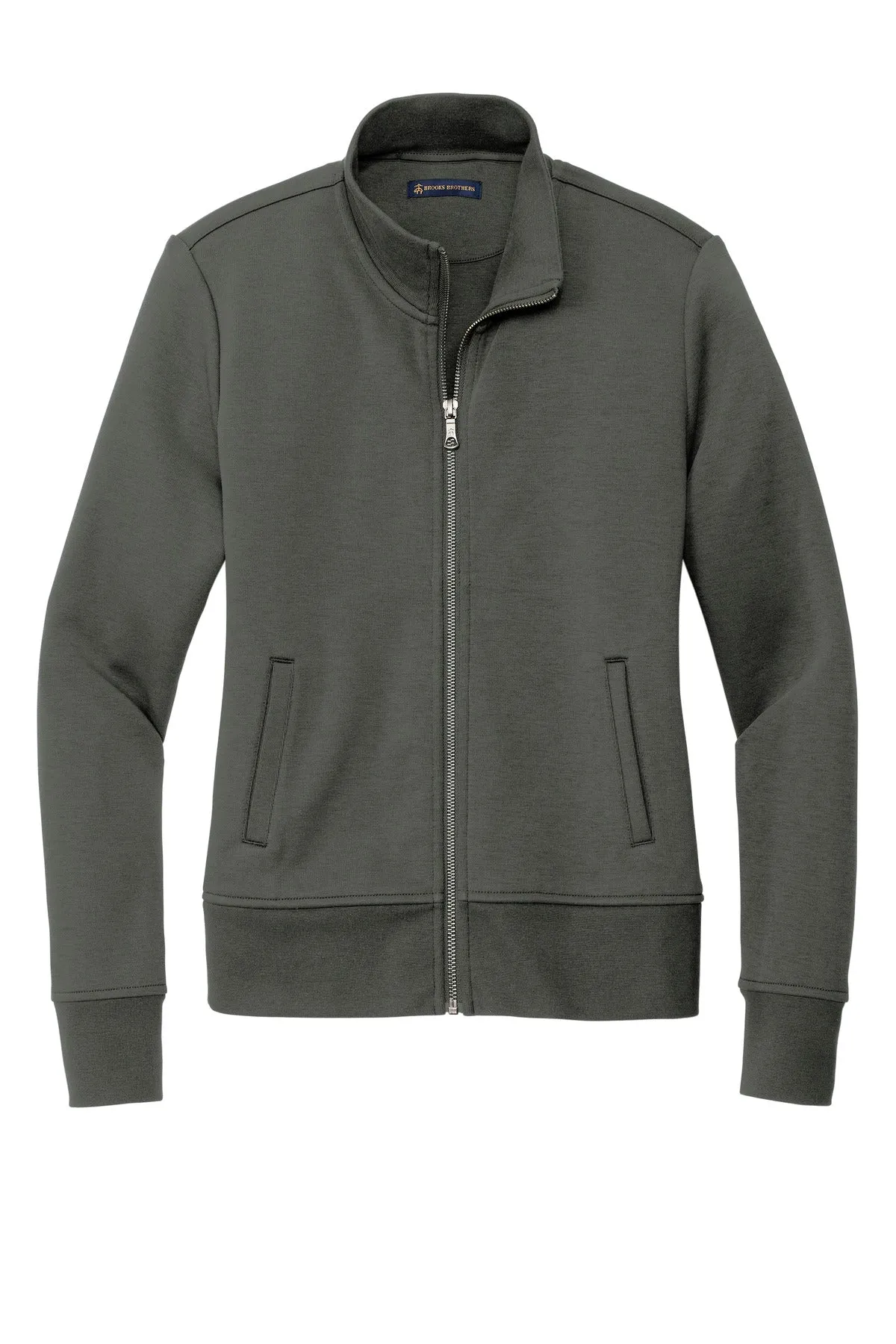 Brooks Brothers Women's Double-Knit Full-Zip BB18211 Windsor Grey