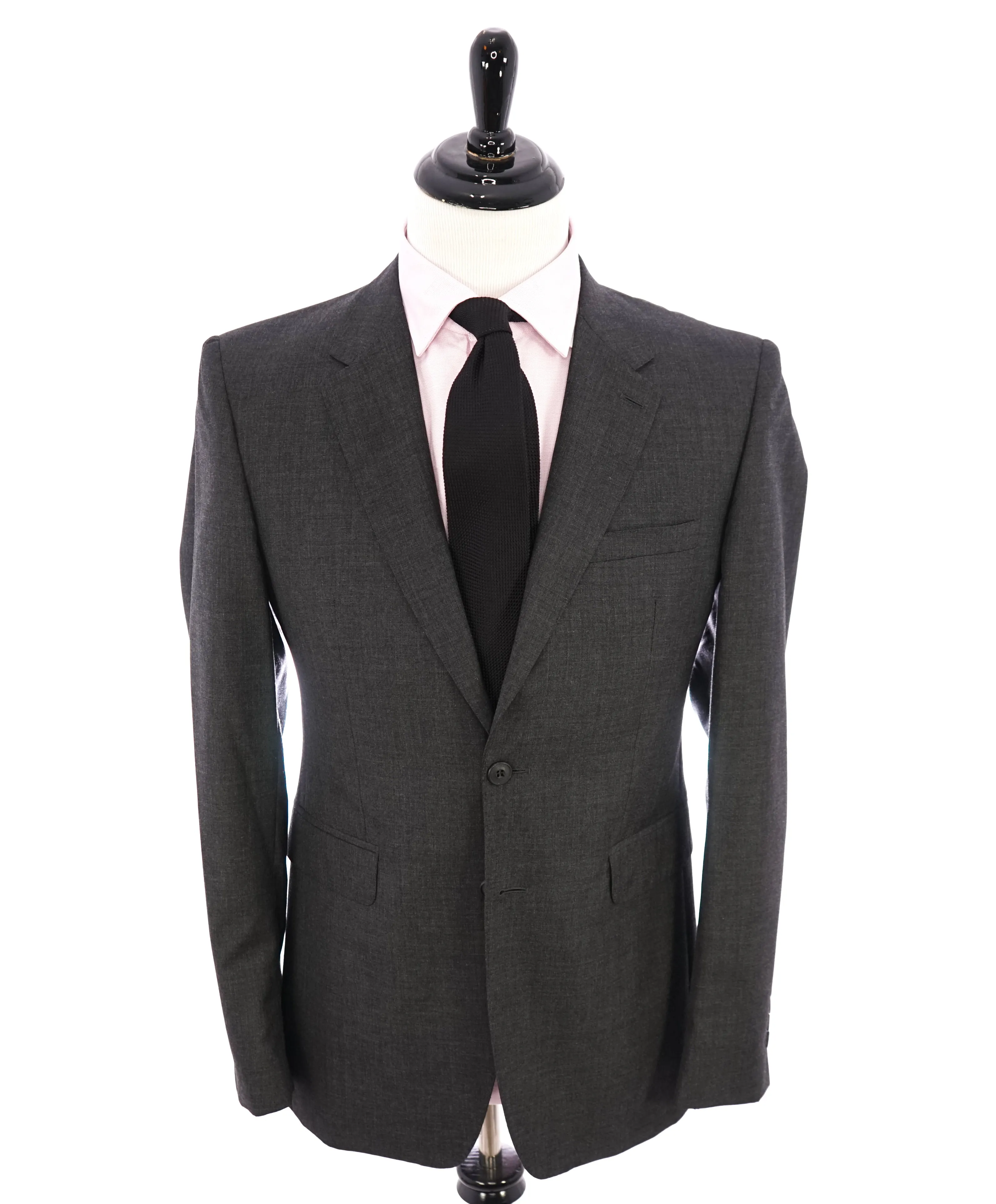 BURBERRY LONDON - Made In Italy Wool Gray "MILLBANK" LOGO Suit - 44R
