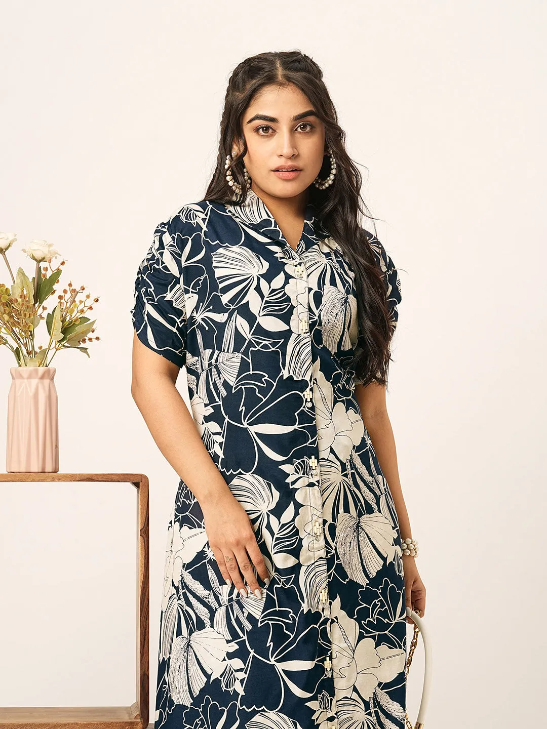 Buy Blue Comfort Fit Muslin Kurta for Women Online - Zola