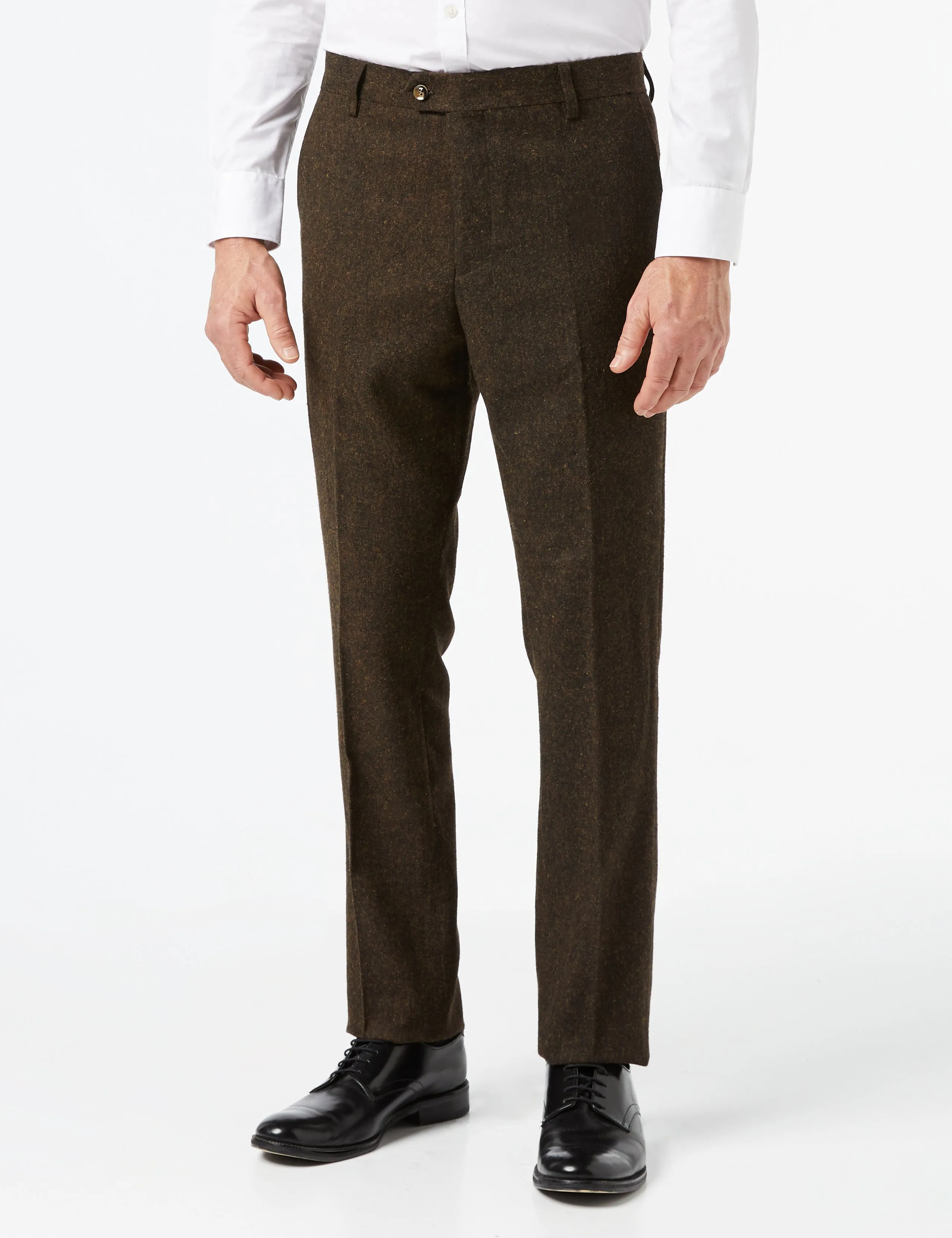 CALVIN - BROWN TWEED 3 PIECE SUIT