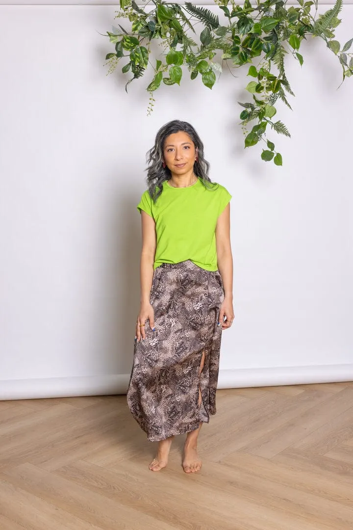Cap Sleeve Crop Tee in Poison - XS ONLY