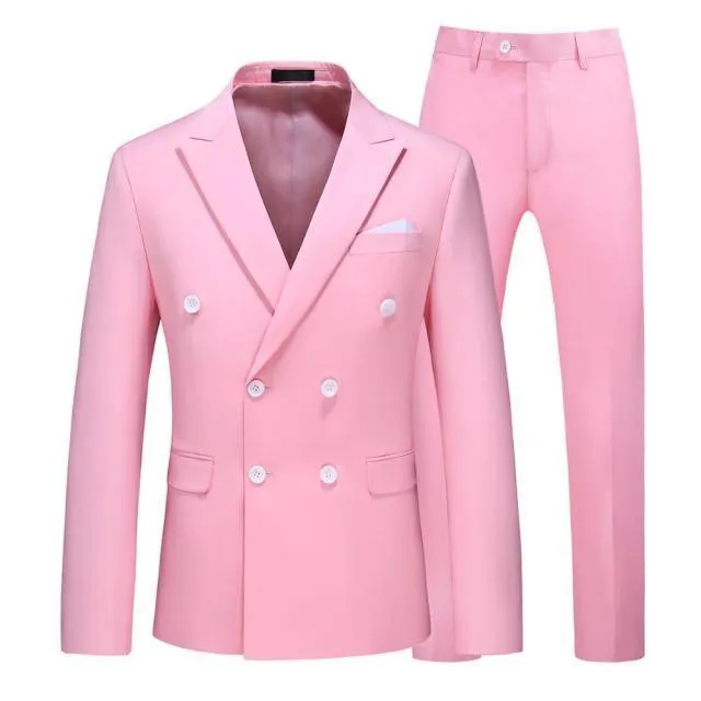 Casual Double Breasted Suit