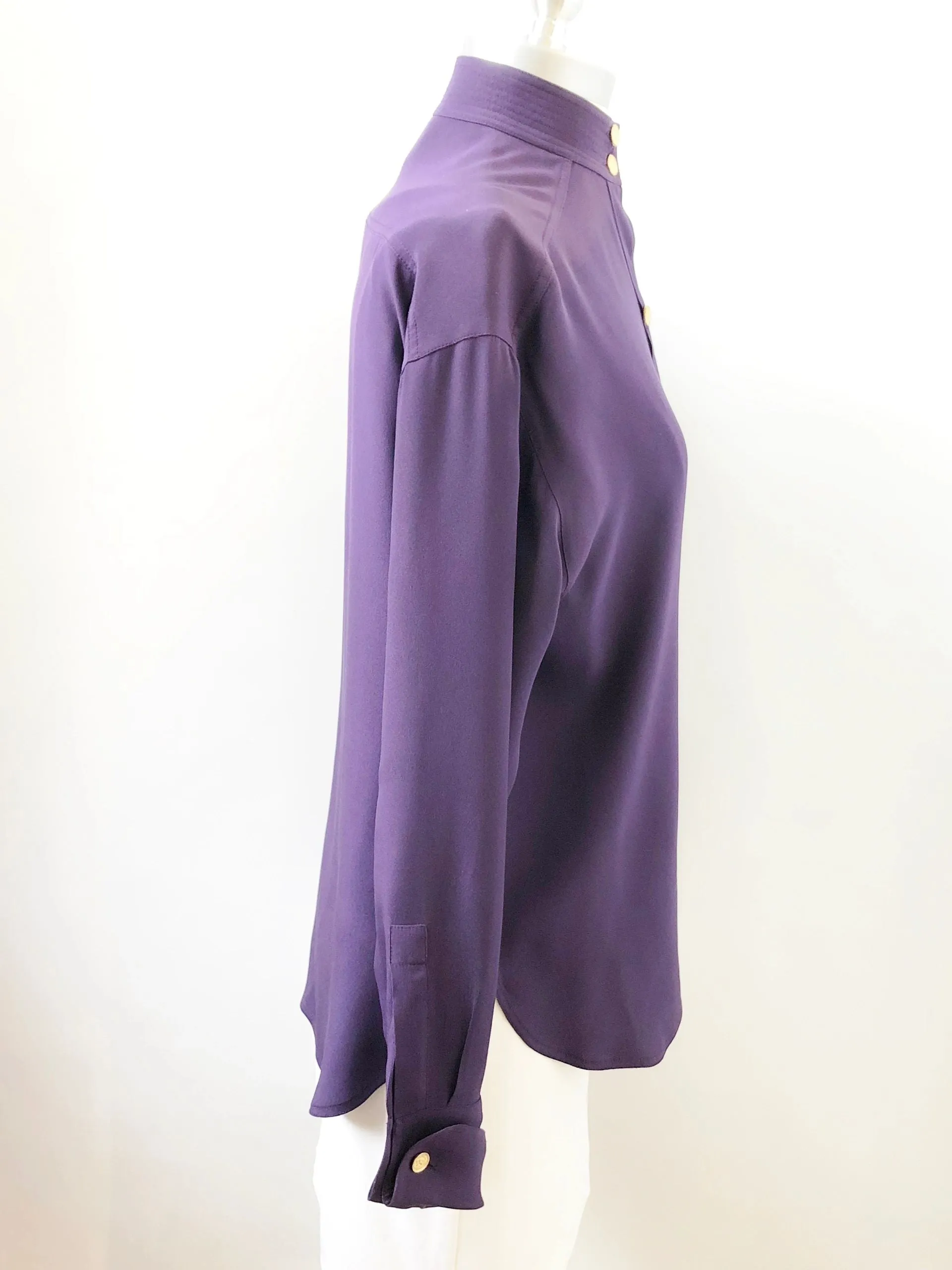 Chanel Silk Blouse Size 34 It (Xs / 2 Us)