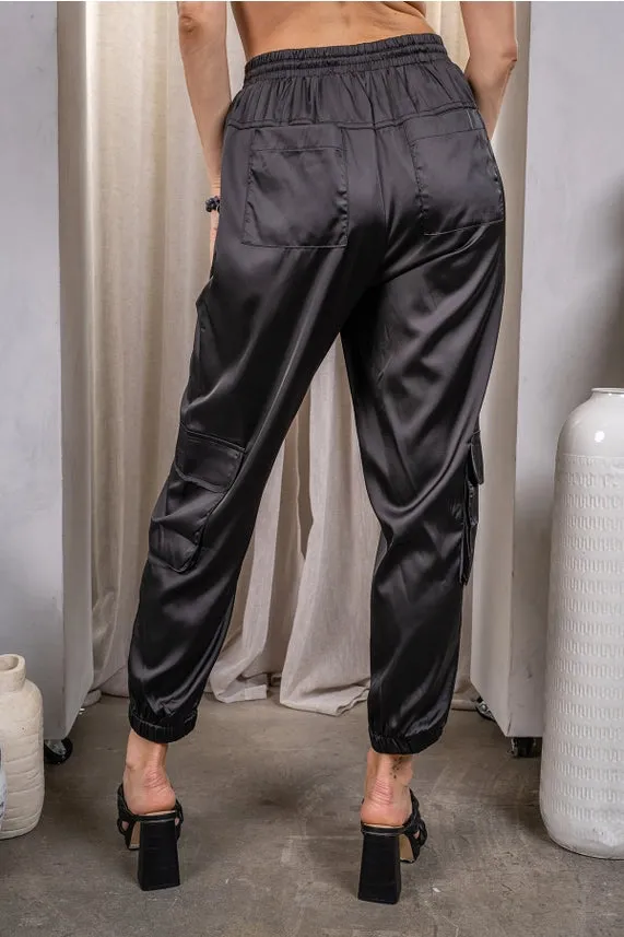 Charmeuse Satin Cargo Pant by Paparazzi