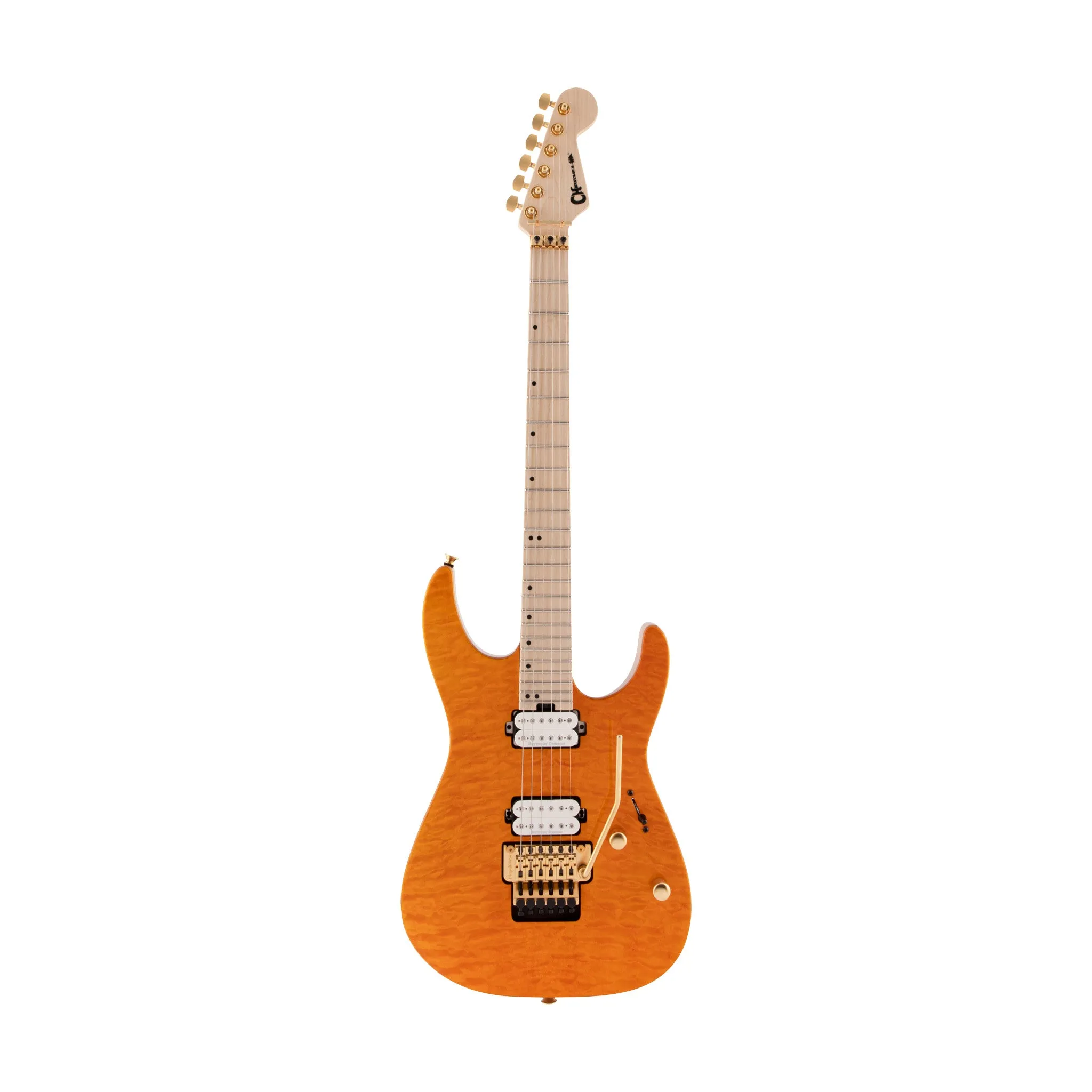 Charvel Pro Mod DK24 HH Electric Guitar w/Floyd Rose, Maple FB, Dark Amber
