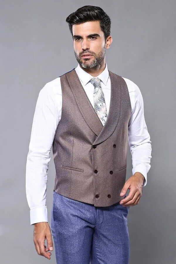 Checked Blue Men's Suit - Wessi