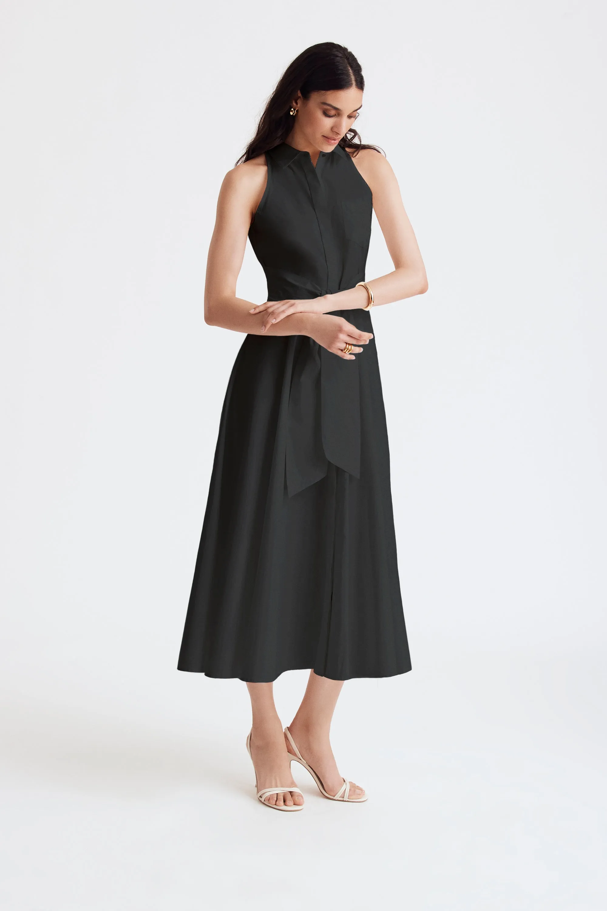 Chelsea Tie Front Shirt Dress