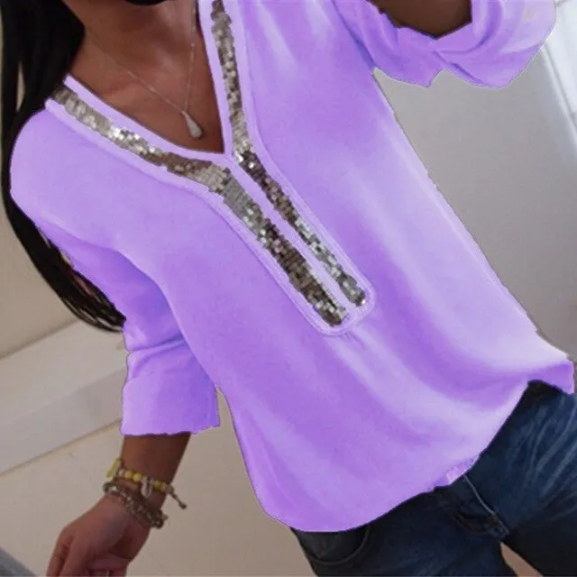 Chiffon Spring Summer Office Lady Blouses