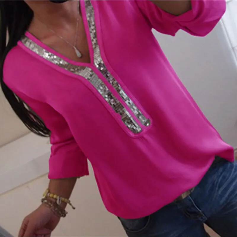 Chiffon Spring Summer Office Lady Blouses