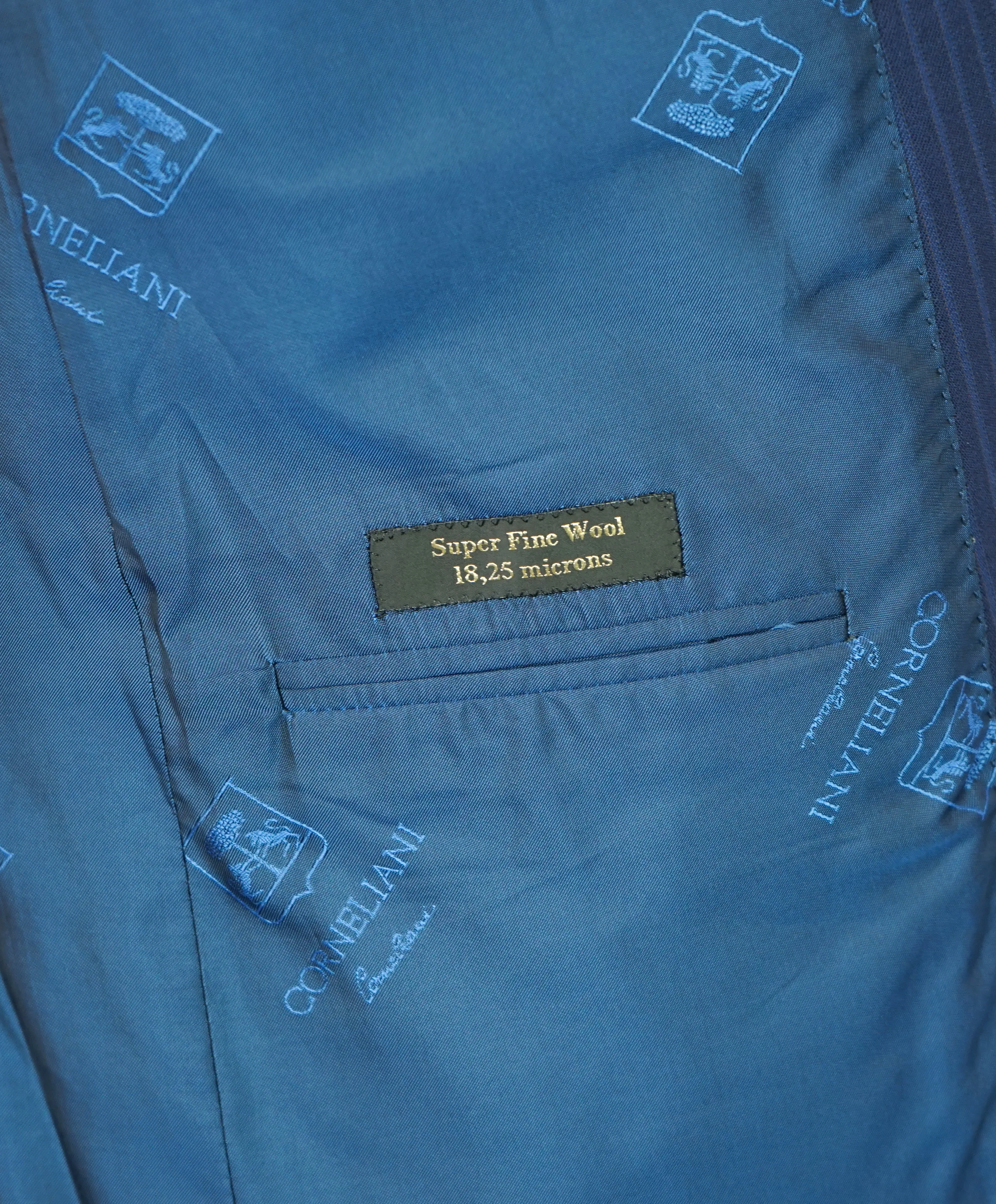 CORNELIANI - Bold Blue MOP Button "Super Fine 18,25 Microns" Suit - 44R