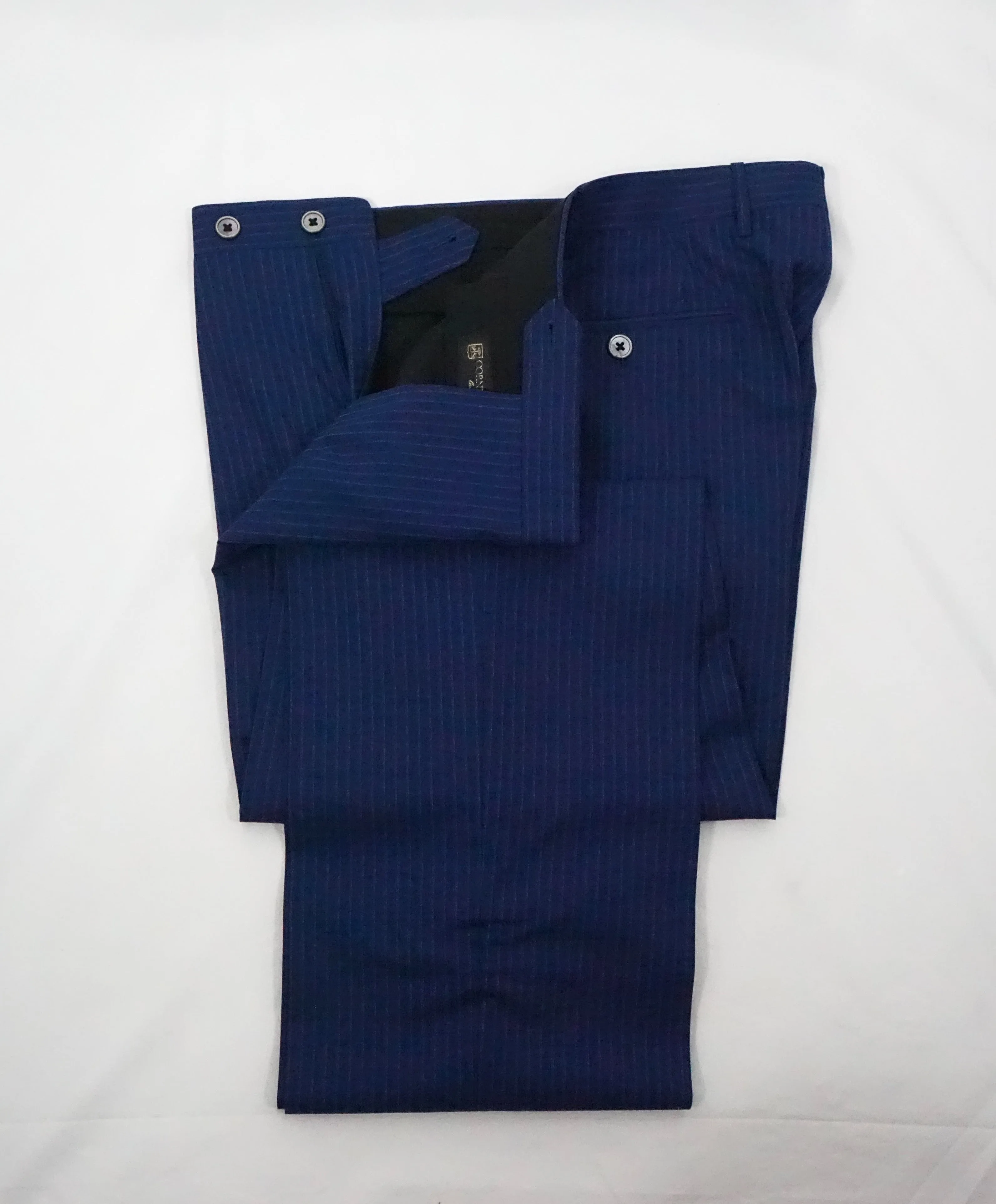 CORNELIANI - Cobalt Blue Stripe Suit Super Fine 15,75 Microns Suit - 42R