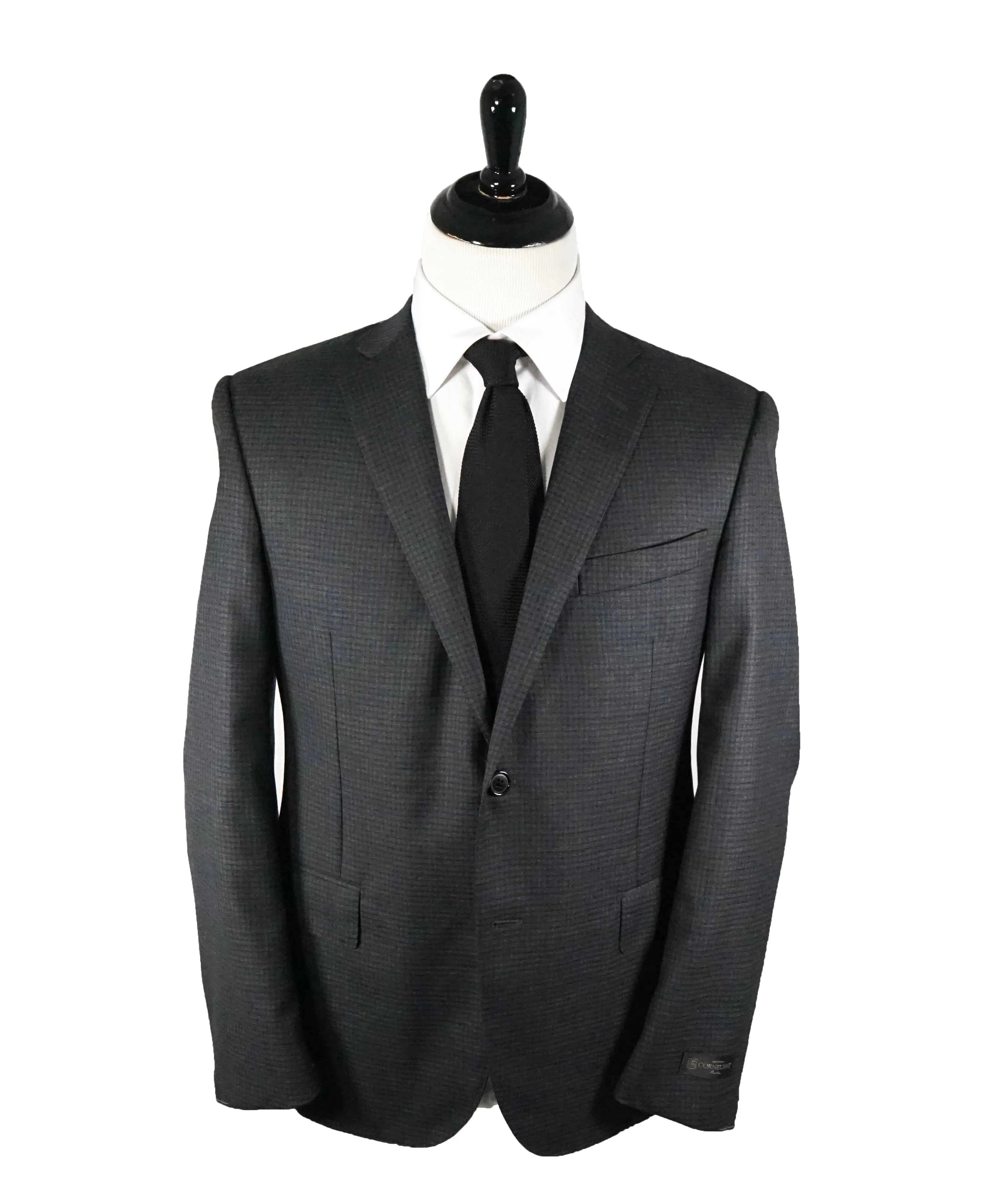 CORNELIANI - Gray Micro Check Super Fine Wool 17,75 Microns - 40R