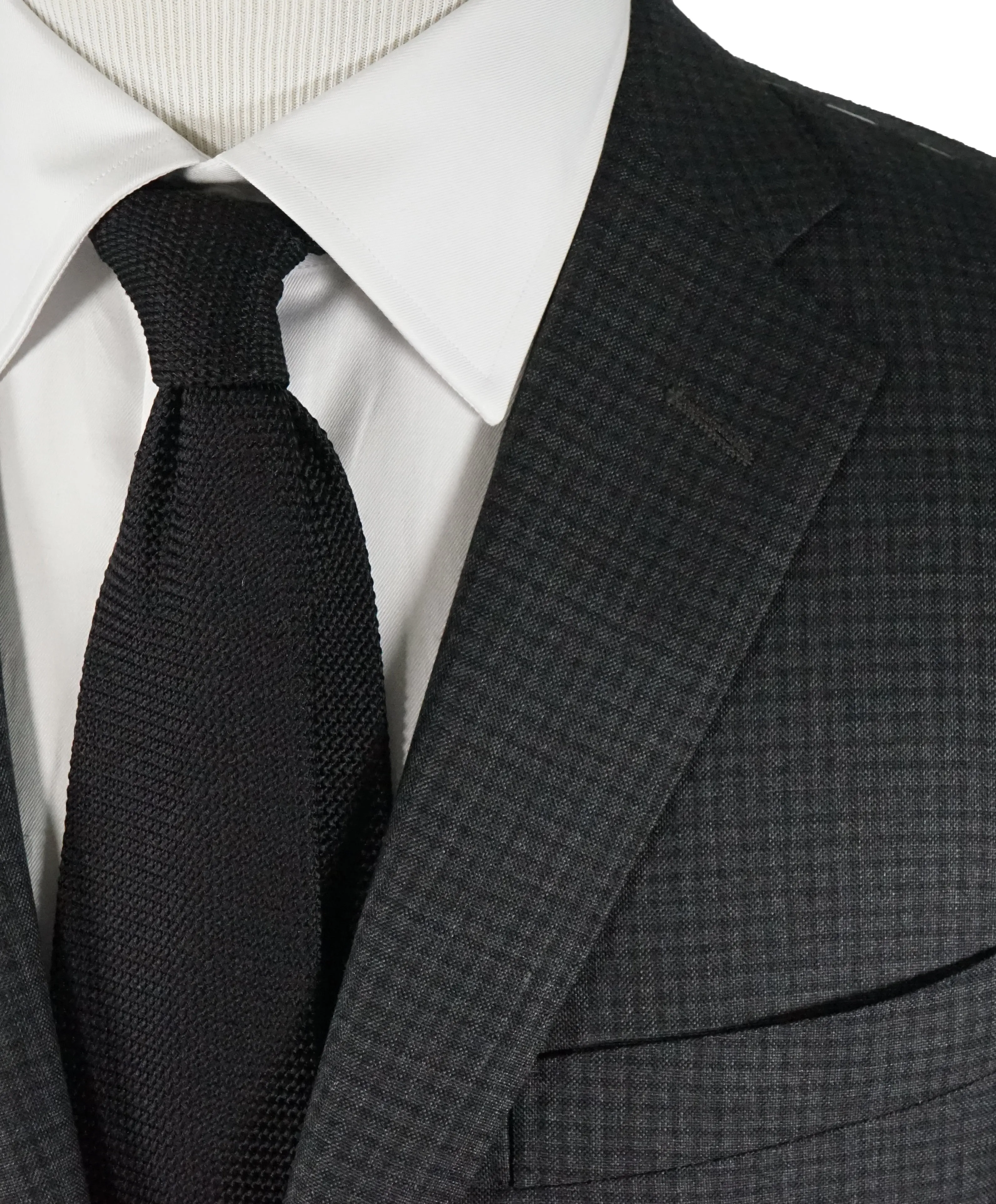 CORNELIANI - Gray Micro Check Super Fine Wool 17,75 Microns - 40R