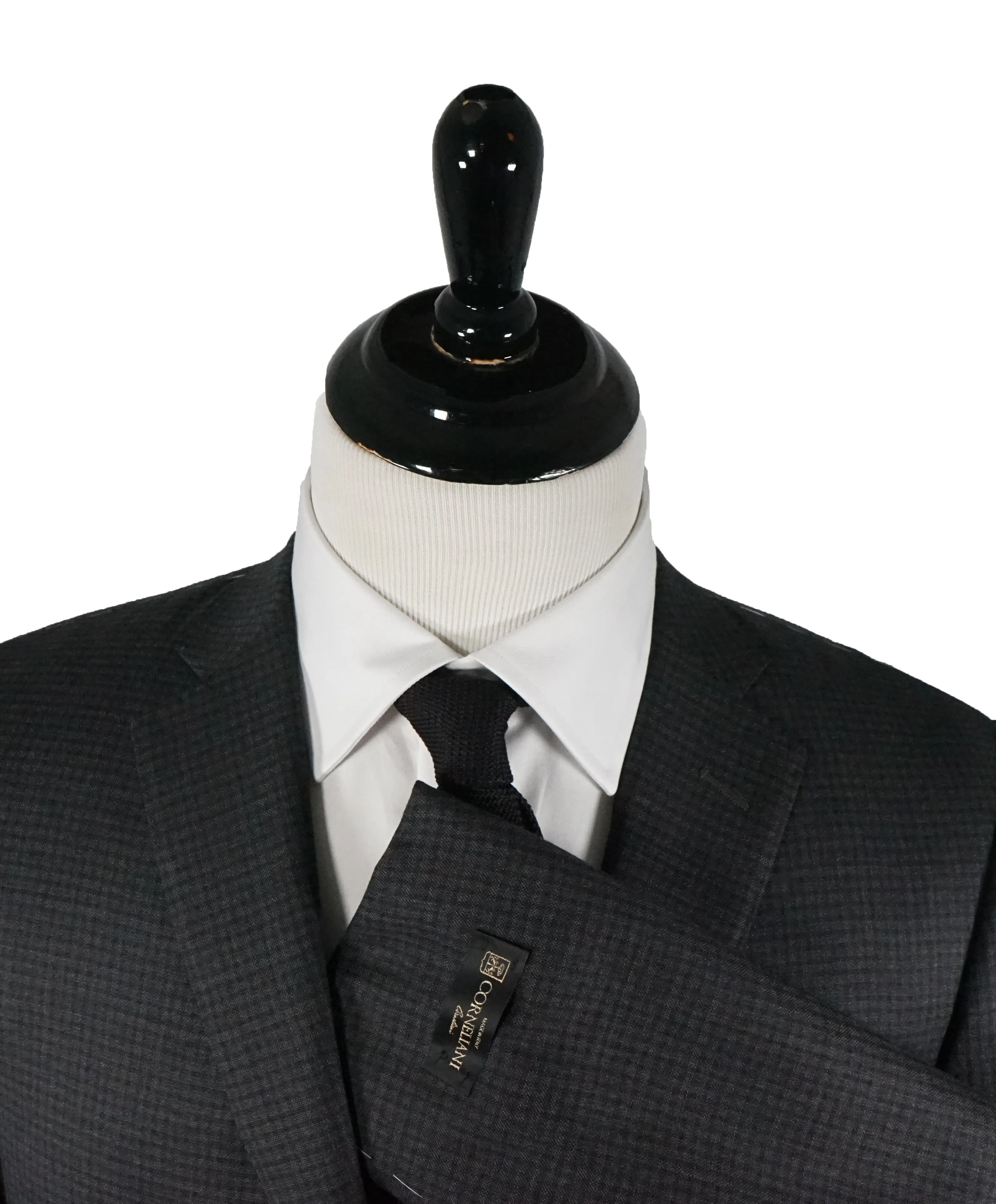 CORNELIANI - Gray Micro Check Super Fine Wool 17,75 Microns - 40R