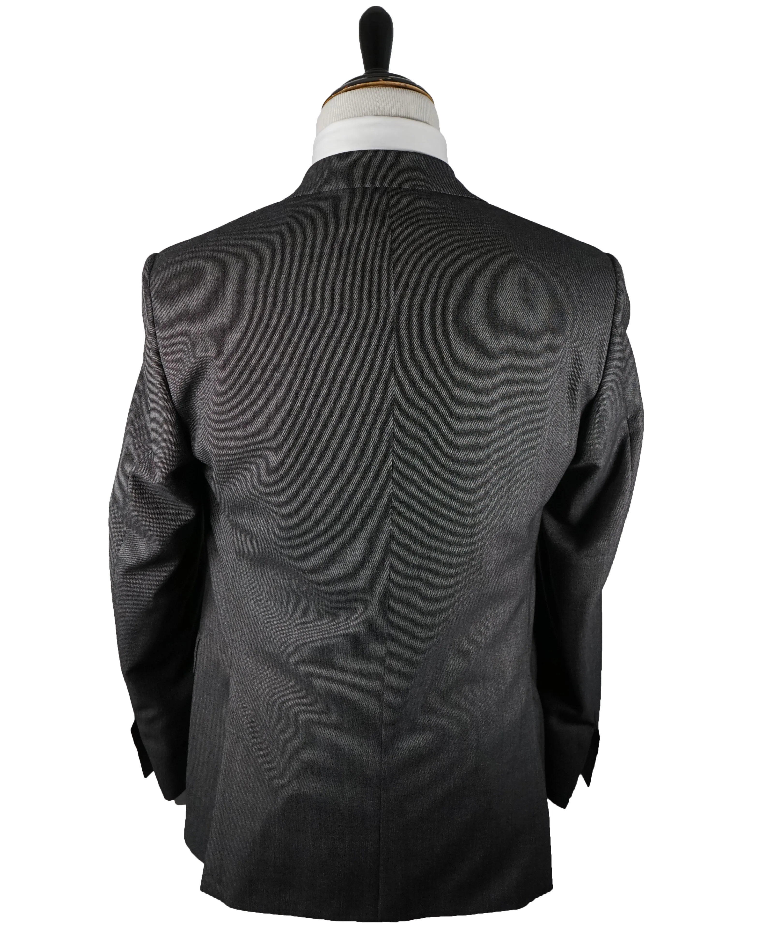 CORNELIANI - Super 150’s Textured Gray Birdseye Suit “Extrafine Merinos” - 38R