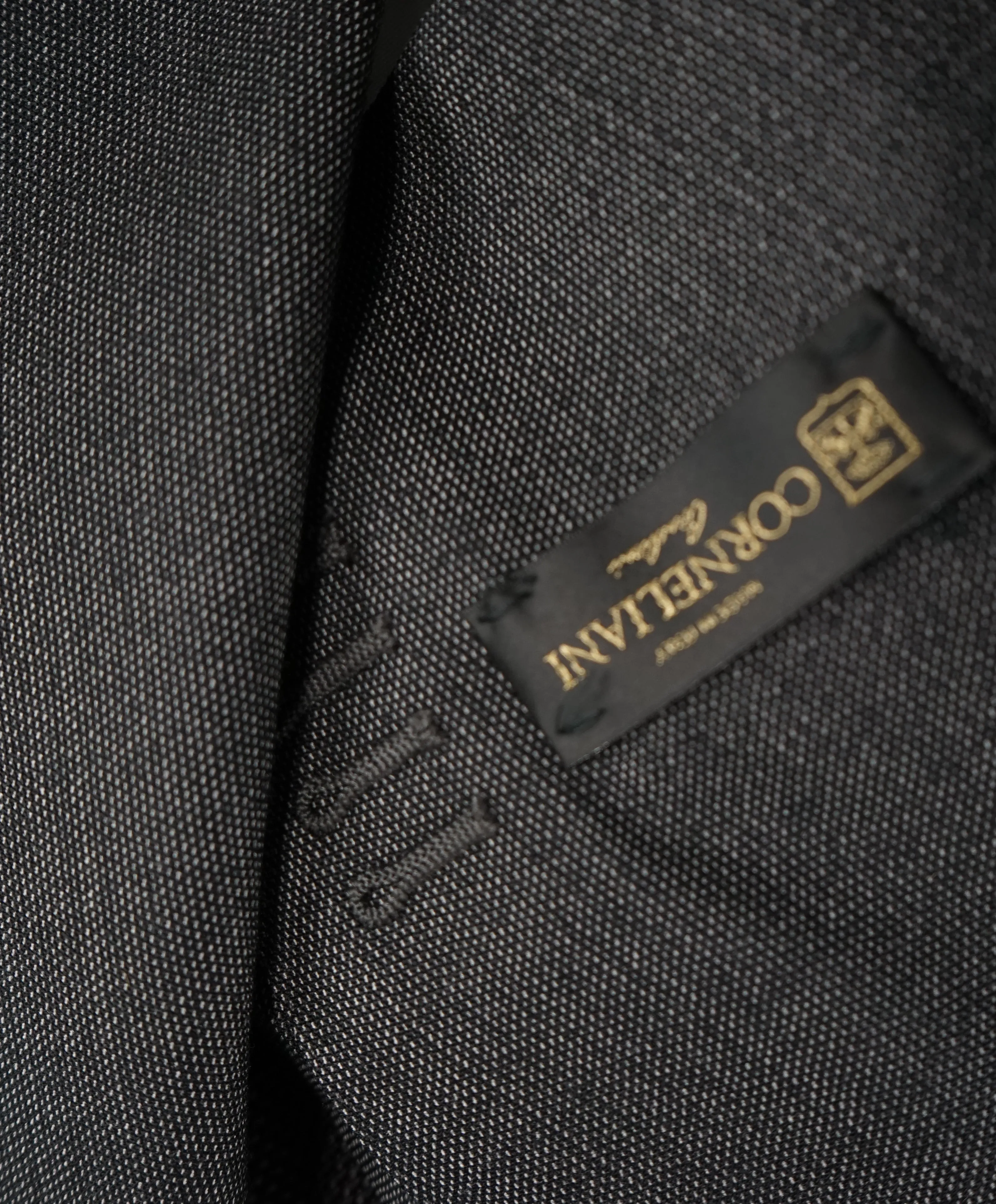 CORNELIANI - Super 150’s Textured Gray Birdseye Suit “Extrafine Merinos” - 38R