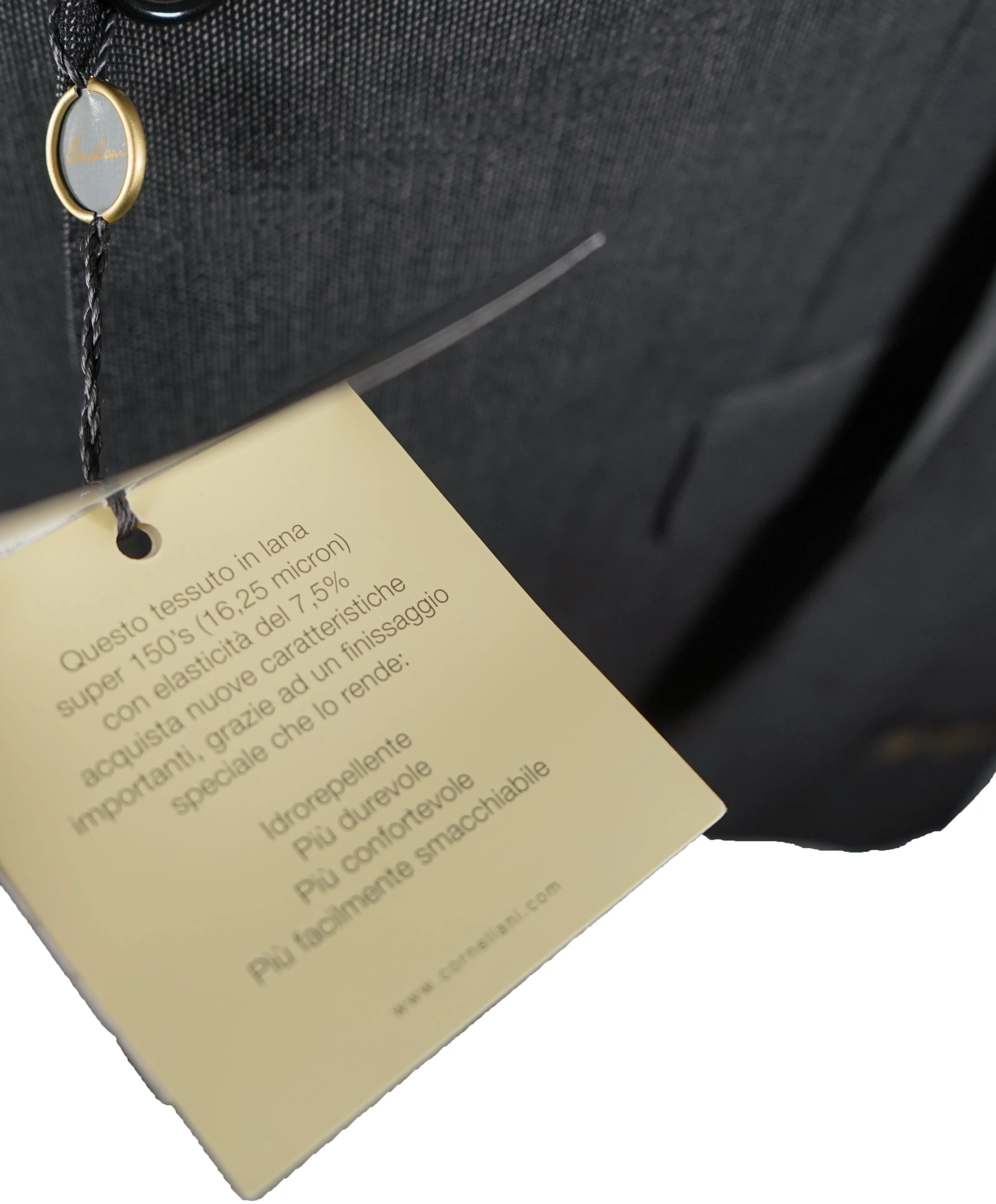 CORNELIANI - Super 150’s Textured Gray Birdseye Suit “Extrafine Merinos” - 38R