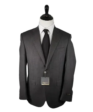 CORNELIANI - Super 150’s Textured Gray Birdseye Suit “Extrafine Merinos” - 38R