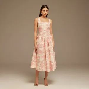 Corset Sleeveless Cotton Midi Dress