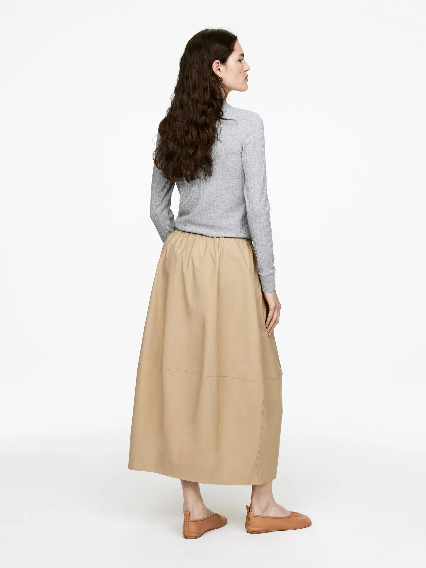 Cotton Midi Skirt