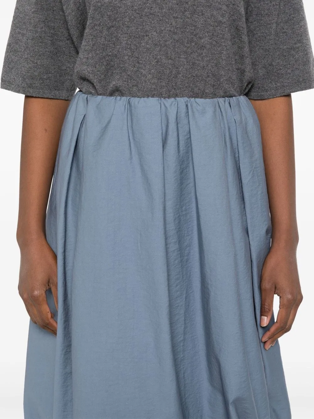 Cotton midi skirt