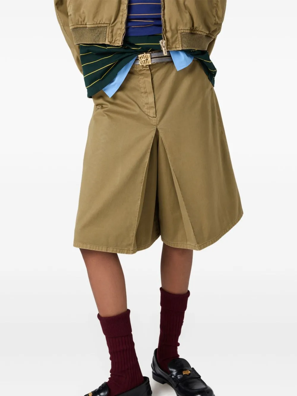 Cotton midi skirt