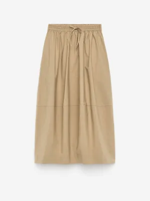 Cotton Midi Skirt