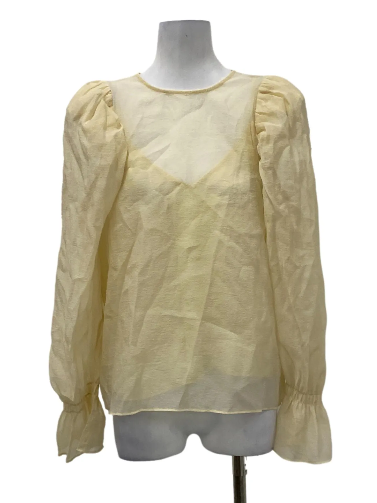 Cream Long Sleeved Blouse