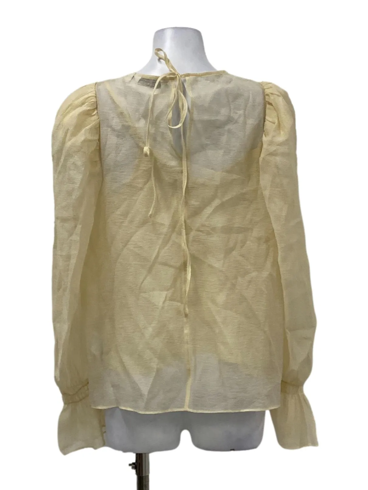 Cream Long Sleeved Blouse
